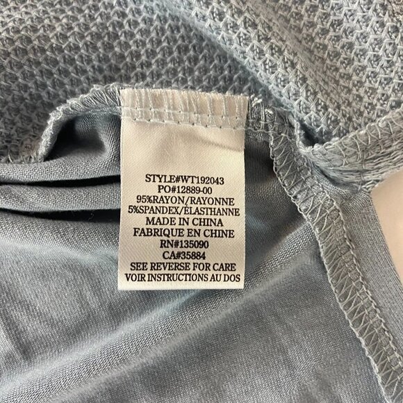 Buckle White Crow Tank Top Women's Sz M Teal Grey Sleeveless V Neck Light Casual - Picture 8 of 8